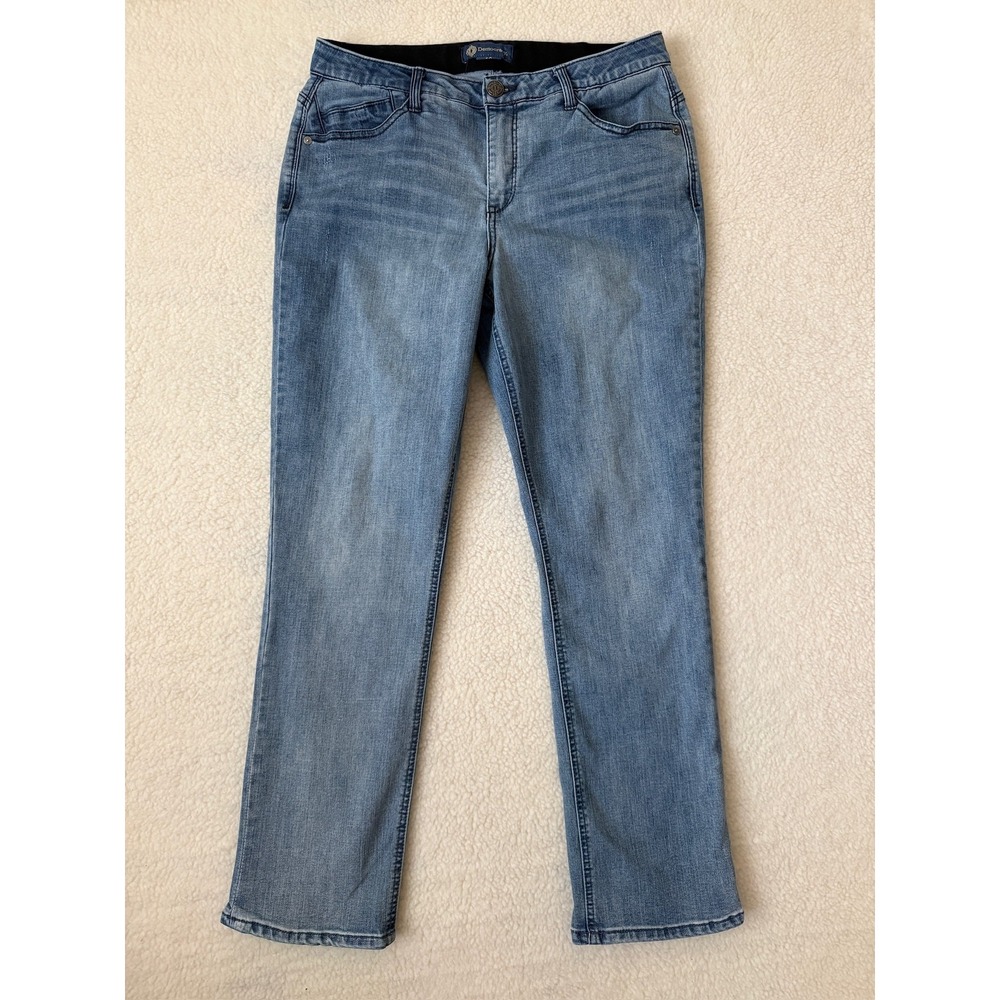 Democracy Ab Solution Jeans Womens 12 Blue Med Wash Mid Rise Stretch Denim